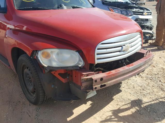 3GNDA13D58S581073 - 2008 CHEVROLET HHR LS RED photo 9