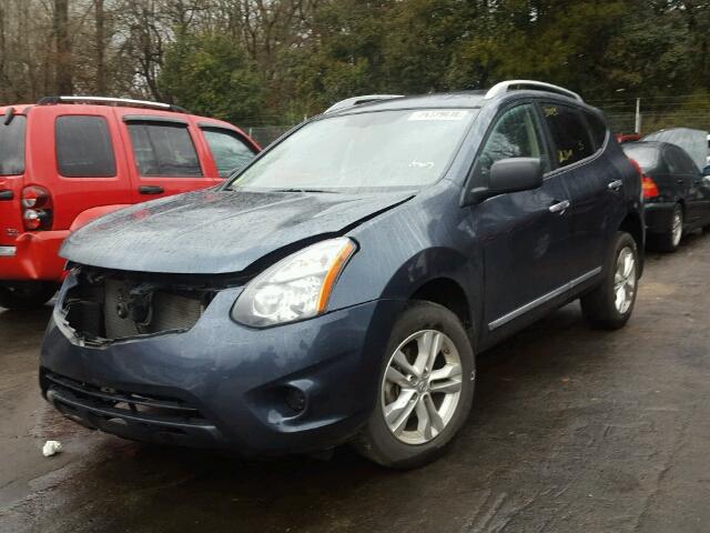 JN8AS5MT6FW158160 - 2015 NISSAN ROGUE SELE BLUE photo 2