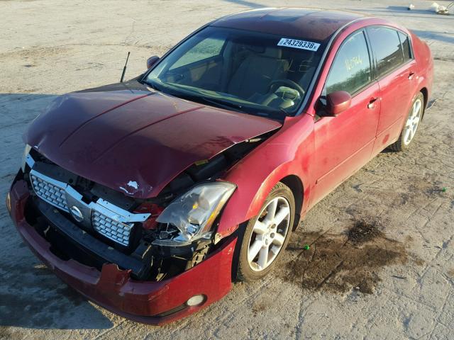 1N4BA41E75C804508 - 2005 NISSAN MAXIMA SE RED photo 2