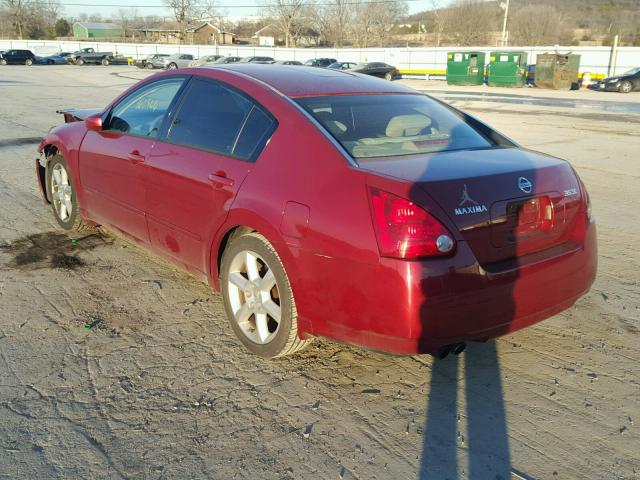 1N4BA41E75C804508 - 2005 NISSAN MAXIMA SE RED photo 3