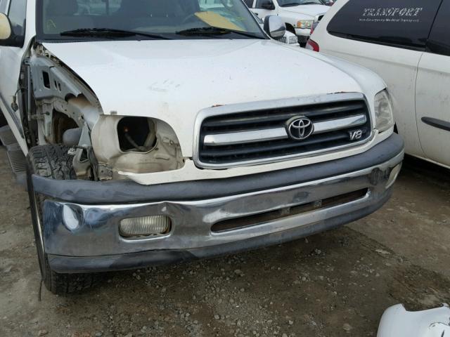 5TBRT34172S313509 - 2002 TOYOTA TUNDRA ACC WHITE photo 9