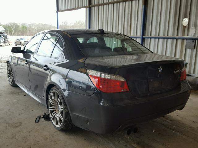 WBANW53578CT54887 - 2008 BMW 550 I BLACK photo 3