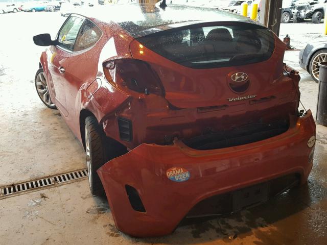 KMHTC6AD6DU137849 - 2013 HYUNDAI VELOSTER B RED photo 3