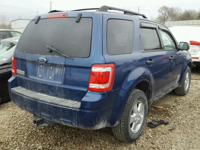 1FMCU03148KB10597 - 2008 FORD ESCAPE XLT BLUE photo 4