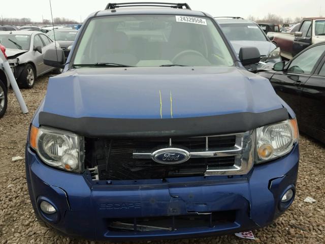 1FMCU03148KB10597 - 2008 FORD ESCAPE XLT BLUE photo 7