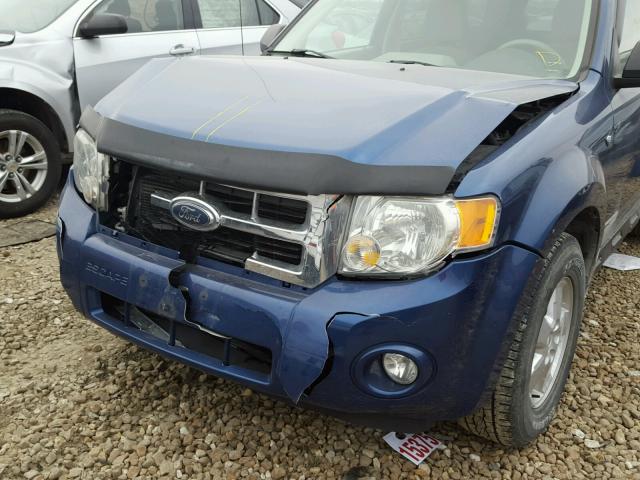 1FMCU03148KB10597 - 2008 FORD ESCAPE XLT BLUE photo 9