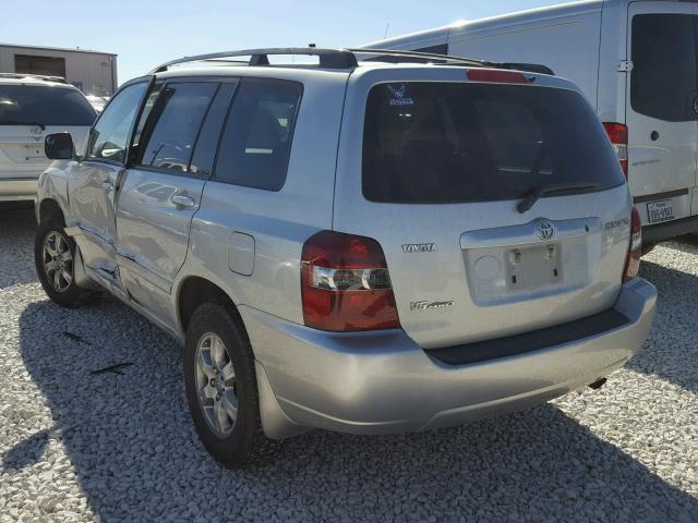 JTEEP21A360160074 - 2006 TOYOTA HIGHLANDER SILVER photo 3