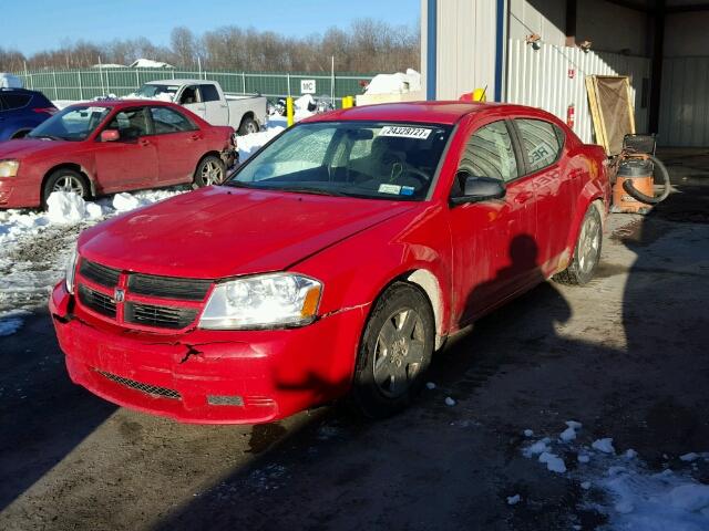 1B3LC46B79N506429 - 2009 DODGE AVENGER SE RED photo 2