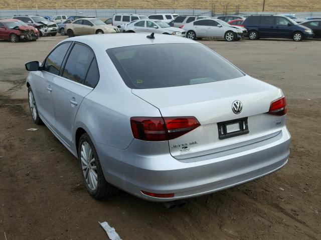 3VWL07AJ9GM314697 - 2016 VOLKSWAGEN JETTA SEL SILVER photo 3