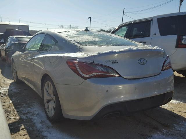 KMHHU6KJ1DU100389 - 2013 HYUNDAI GENESIS CO SILVER photo 3