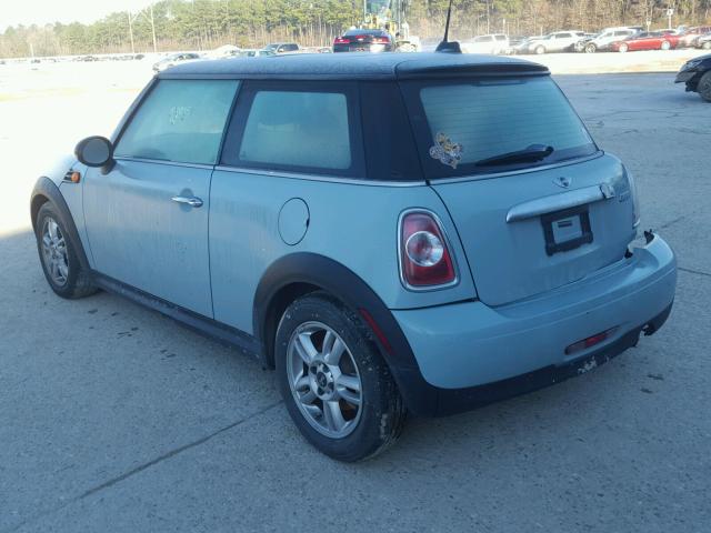 WMWSU3C5XDT681629 - 2013 MINI COOPER BLUE photo 3