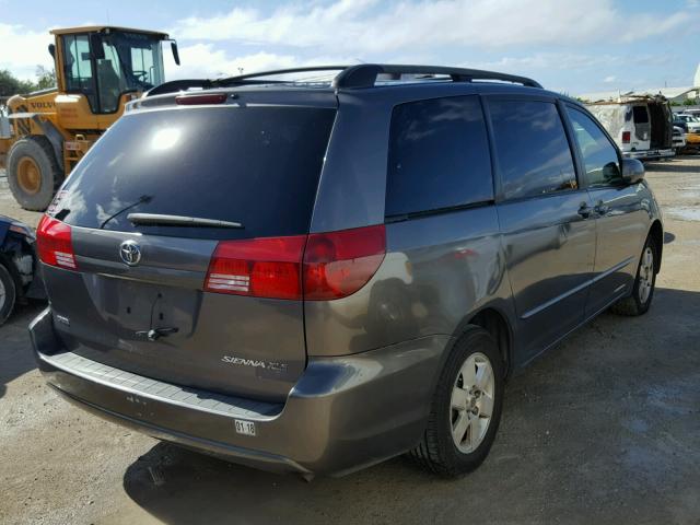 5TDZA22C74S000197 - 2004 TOYOTA SIENNA XLE GRAY photo 4