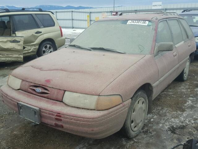 1FARP15J0RW157411 - 1994 FORD ESCORT LX RED photo 2