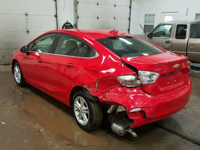 1G1BE5SM8H7177561 - 2017 CHEVROLET CRUZE LT RED photo 3