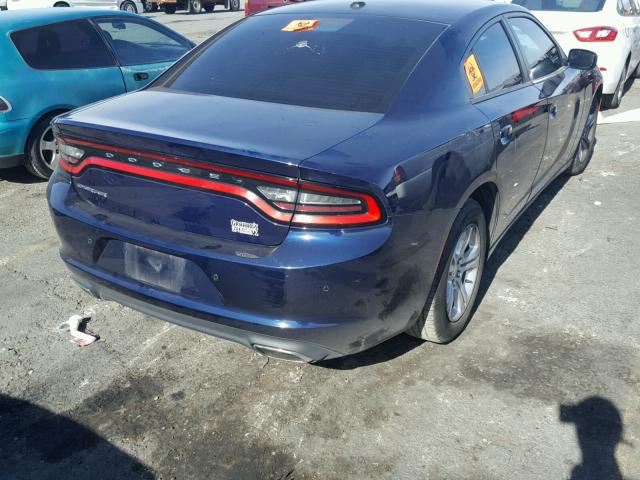 2C3CDXBG7FH776381 - 2015 DODGE CHARGER SE BLUE photo 4