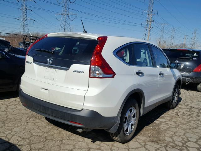 5J6RM4H35EL119437 - 2014 HONDA CR-V LX WHITE photo 4