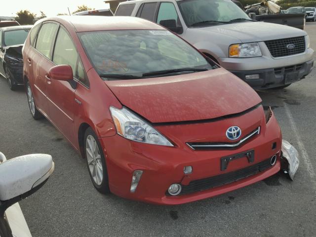 JTDZN3EU4D3210790 - 2013 TOYOTA PRIUS V RED photo 1