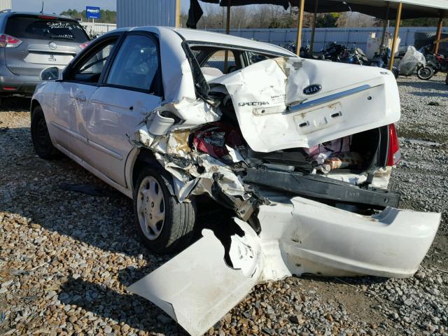 KNAFE221595661386 - 2009 KIA SPECTRA EX WHITE photo 3