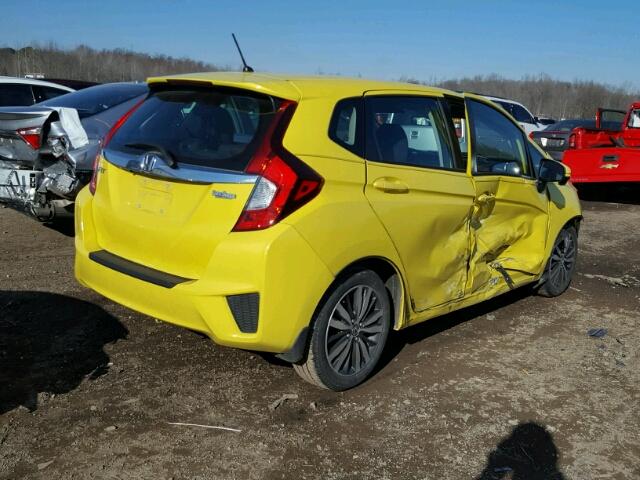 3HGGK5H80FM751185 - 2015 HONDA FIT EX YELLOW photo 4