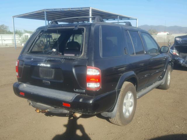 JN8DR07X61W513086 - 2001 NISSAN PATHFINDER BLACK photo 4