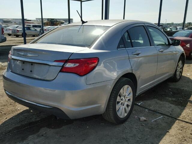 1C3CCBAB0EN210726 - 2014 CHRYSLER 200 LX SILVER photo 4