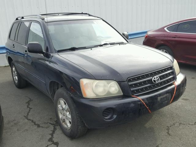 JTEGD21A730055101 - 2003 TOYOTA HIGHLANDER BLACK photo 1