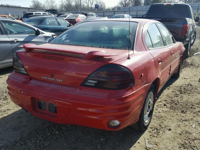 1G2NE52T4XC530674 - 1999 PONTIAC GRAND AM S RED photo 4