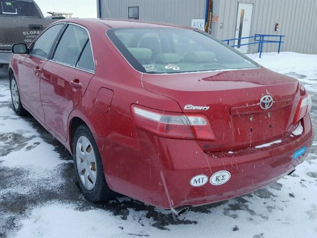 4T1BK46K08U056927 - 2008 TOYOTA CAMRY LE RED photo 3