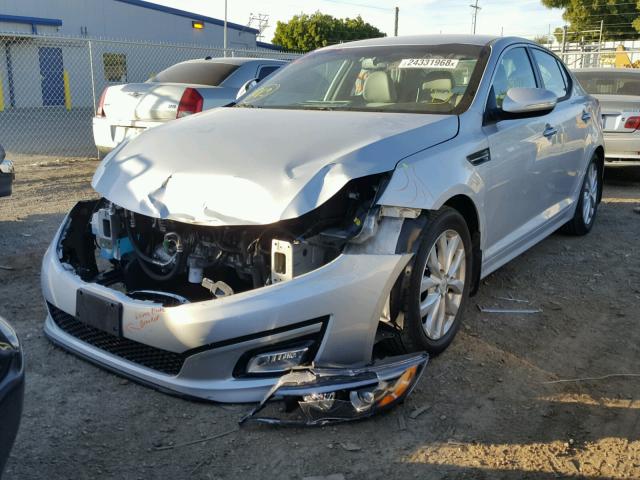 5XXGN4A75FG401747 - 2015 KIA OPTIMA EX SILVER photo 2