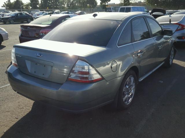 1FAHP24W08G129454 - 2008 FORD TAURUS SEL BLUE photo 4