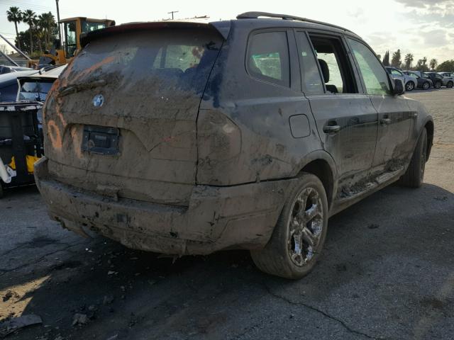 WBXPC93489WJ26726 - 2009 BMW X3 XDRIVE3 Czarny zdjęcie 4