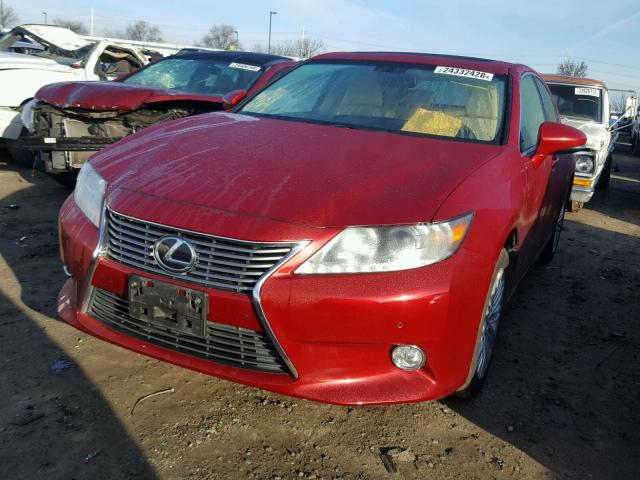 JTHBK1GG6D2042192 - 2013 LEXUS ES 350 RED photo 2