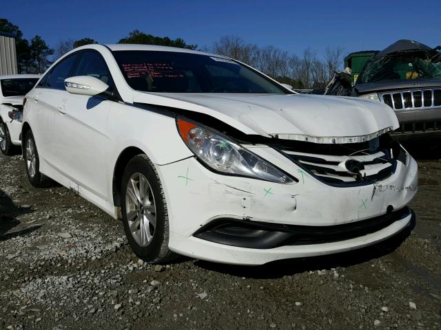 5NPEB4AC2EH895582 - 2014 HYUNDAI SONATA GLS WHITE photo 1