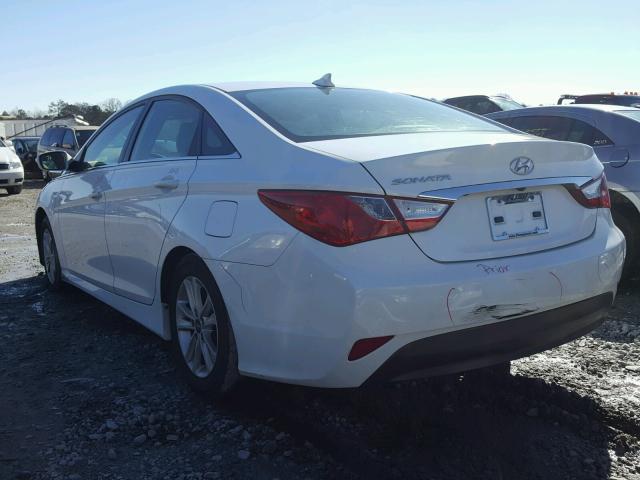 5NPEB4AC2EH895582 - 2014 HYUNDAI SONATA GLS WHITE photo 3