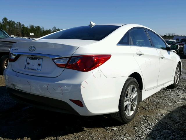 5NPEB4AC2EH895582 - 2014 HYUNDAI SONATA GLS WHITE photo 4