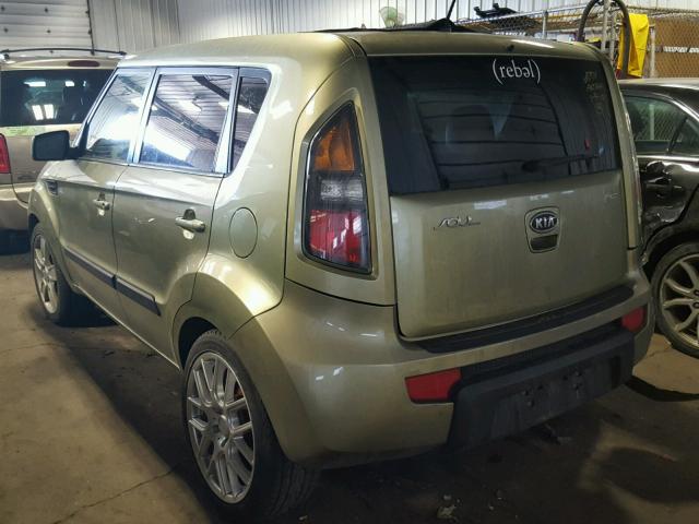 KNDJT2A22B7222637 - 2011 KIA SOUL + GREEN photo 3