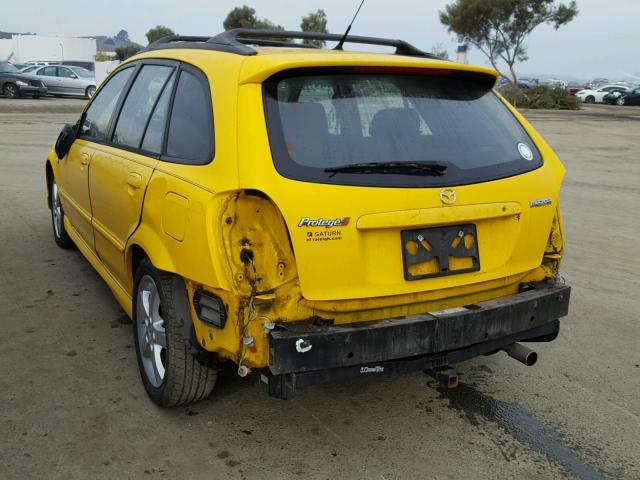 JM1BJ245131145912 - 2003 MAZDA PROTEGE PR YELLOW photo 3