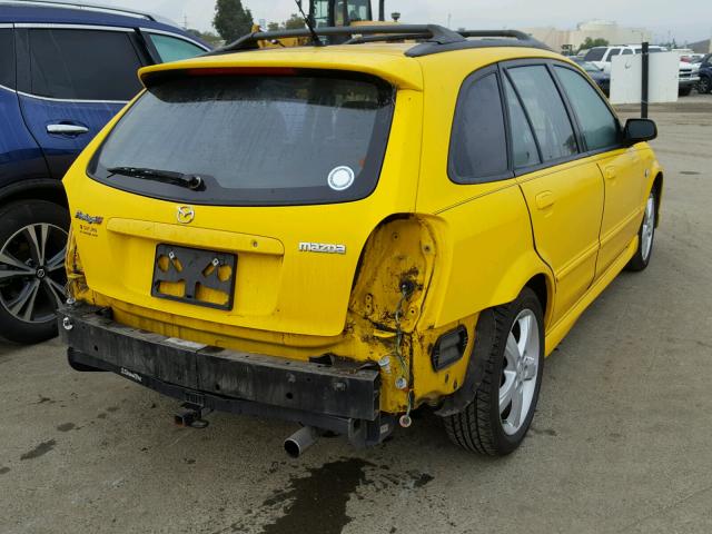 JM1BJ245131145912 - 2003 MAZDA PROTEGE PR YELLOW photo 4