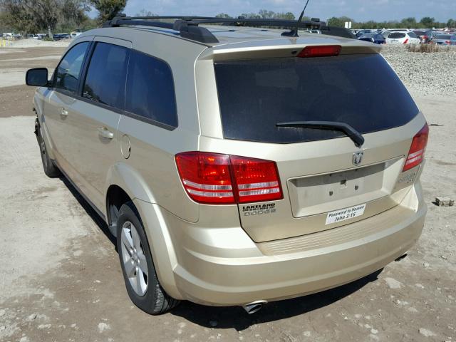 3D4PG5FV8AT280039 - 2010 DODGE JOURNEY SX GOLD photo 3