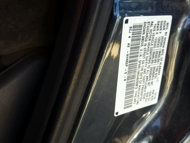 5FNRL18664B050812 - 2004 HONDA ODYSSEY EX GRAY photo 10