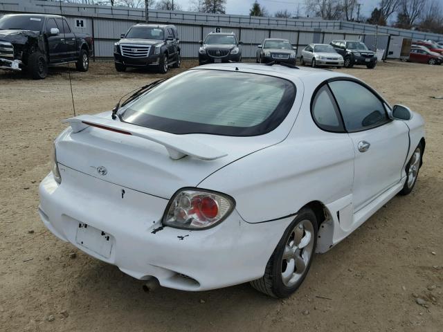 KMHJG35F11U234801 - 2001 HYUNDAI TIBURON WHITE photo 4