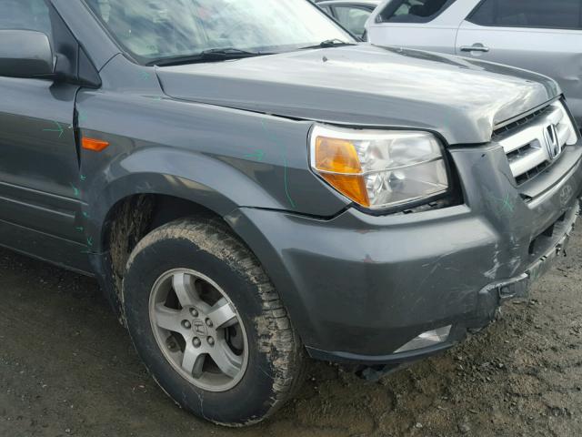 5FNYF18558B044967 - 2008 HONDA PILOT EXL GRAY photo 9