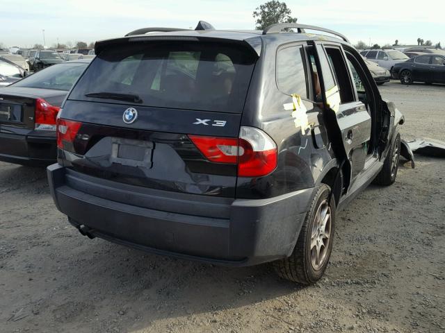 WBXPA73455WC49245 - 2005 BMW X3 2.5I BLACK photo 4