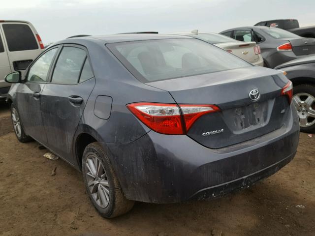 2T1BURHE9FC373554 - 2015 TOYOTA COROLLA L GRAY photo 3