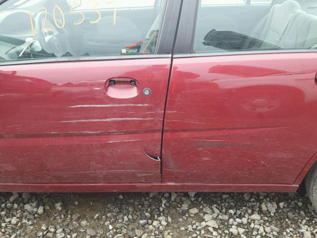 1G8AJ54F25Z178051 - 2005 SATURN ION LEVEL MAROON photo 9