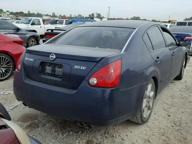 1N4BA41E04C803389 - 2004 NISSAN MAXIMA SE BLUE photo 4