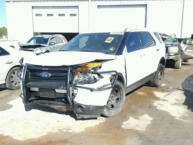 1FM5K8AR5EGA80918 - 2014 FORD EXPLORER P WHITE photo 2