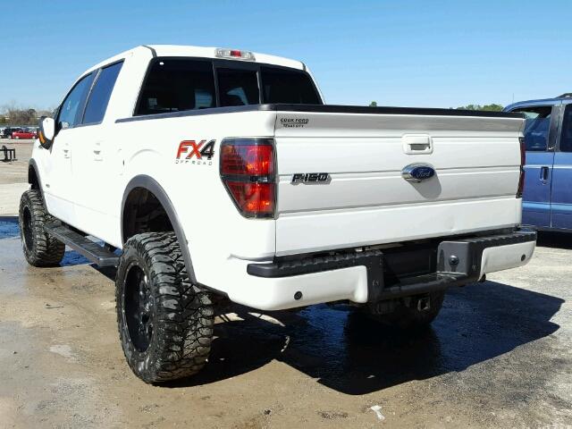 1FTFW1ET8EKF20444 - 2014 FORD F150 SUPER WHITE photo 3