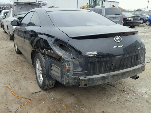 4T1CE38P95U519819 - 2005 TOYOTA CAMRY SOLA BLACK photo 3