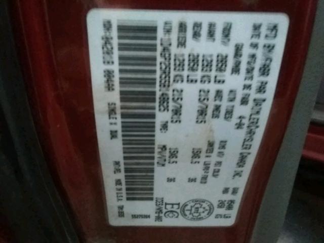 1D4GP25R55B148625 - 2005 DODGE CARAVAN SE RED photo 10